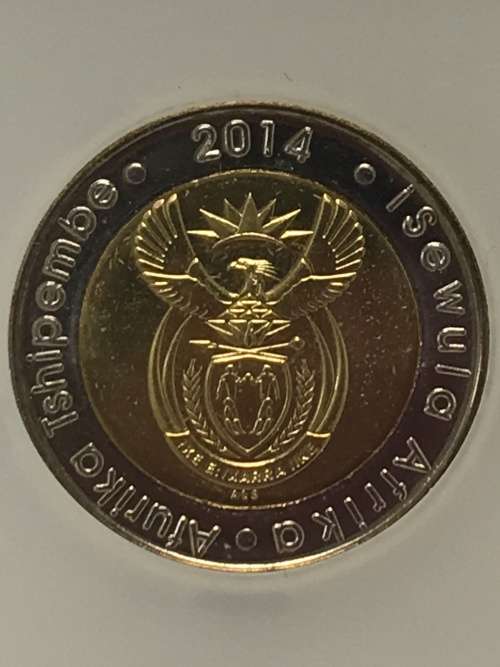 2014 South Africa R5 20 Years of Freedom MS64 SANGS Graded Uncirculated NEW