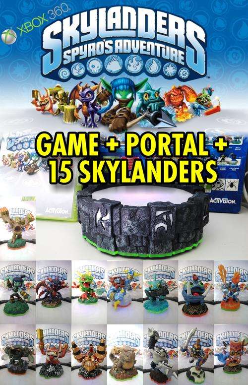 XBOX360 SkylanDers Spyro's Adventure Game, Portal & 15 Skylanders