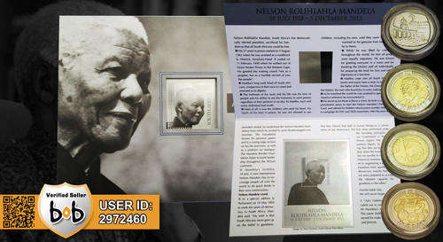 Limited-edition 'Nelson Rolihlala Mandela' Commemorative Stamp Folder Bundle ** Start Collecting **