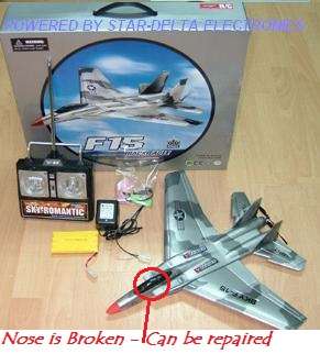 SDE3844 R/C F-15 AIRCRAFT (2nd HAND - VOETSTOETS) - FOR MR FIX IT