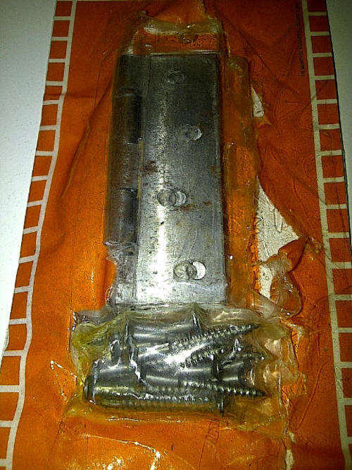 2 Stainless Steel hing set with screws - New