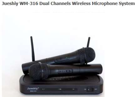 WM-316 Dual Channels Wireless Microphone System (NEW)