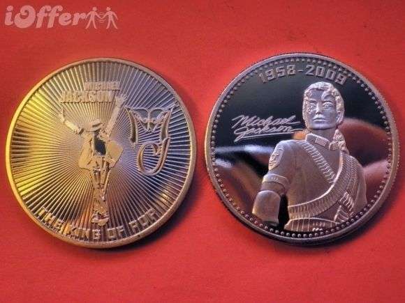 Michael Jackson King of pop .999 24k Gold plated Coin - NEW