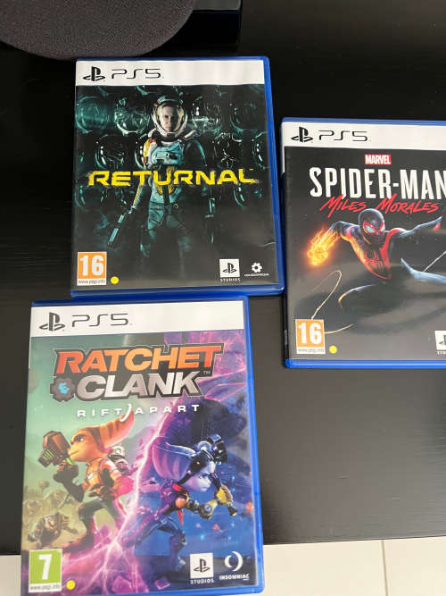 Ps5 Games (Returnal,Spiderman Miles morales, Ratchet and clank)