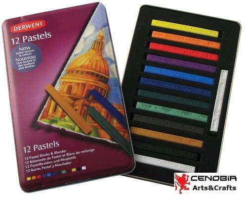 ***SPECIAL***Derwent Pastel Block Color Tin - Set of 12