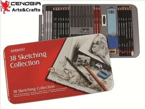 Derwent Sketching Collection, Metal Tin, 38 Count (34307)