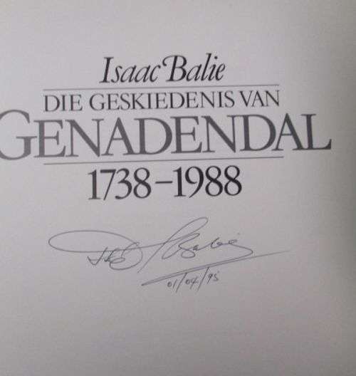 DIE GESKIEDENIS VAN GENADENDAL 1738-1988