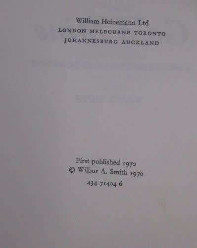 GOLD MINE By Wilbur Smith (First edition)