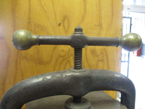 BOOK PRESS - CAST IRON AND BRASS