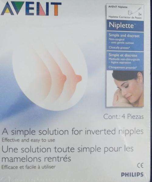 AVENT NIPLETTE - 4 PIECES  A Simple Solution for inverted nipples. SAVE 50%