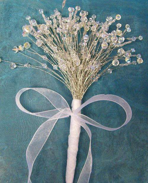 BEADED BRIDAL BOUQUET.
