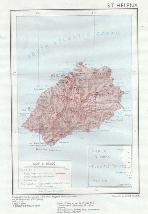 MAP OF ST HELENA.