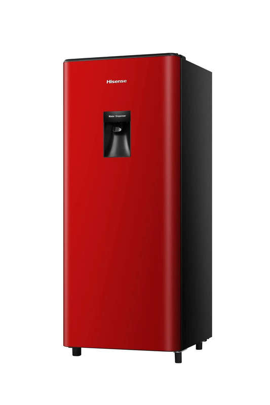 Hisense 177L Single Door Fridge with Water Dispenser - Red