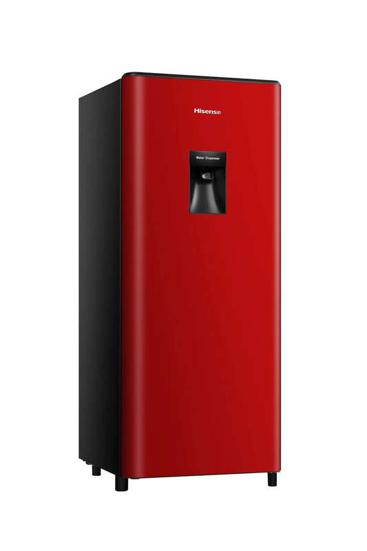 Hisense 177L Single Door Fridge with Water Dispenser - Red