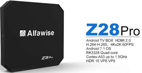Alfawise Z28 Pro Android 7.1 TV Box (2GB RAM + 16GB ROM) ** PRELOADED with DSTV Now
