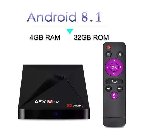 Latest Model !! ** A5X Max Android 8.1 TV Box (4GB & 32GB) ** DSTV Now,Netflix Preloaded