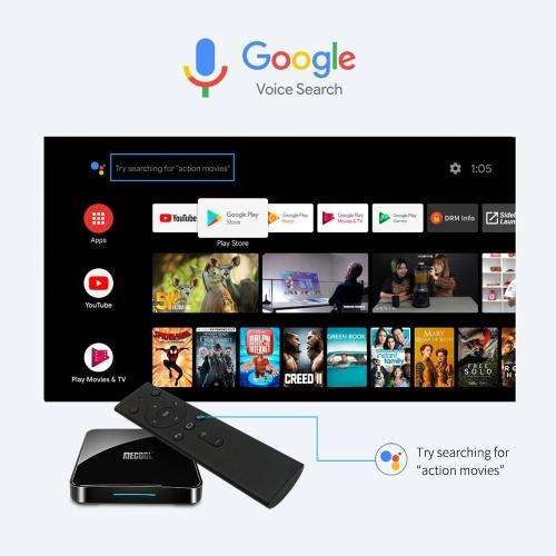 Mecool KM3 Android 9.0 TV Box (4GB RAM / 64GB ROM) * * Google Certified * *with Voice Control Remote