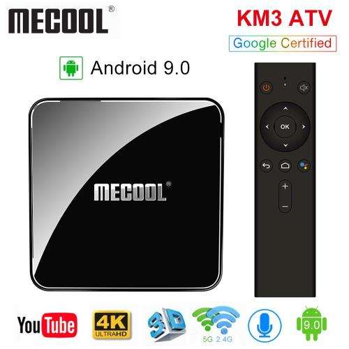 Mecool KM3 Android 9.0 TV Box (4GB RAM / 64GB ROM) * * Google Certified * *with Voice Control Remote