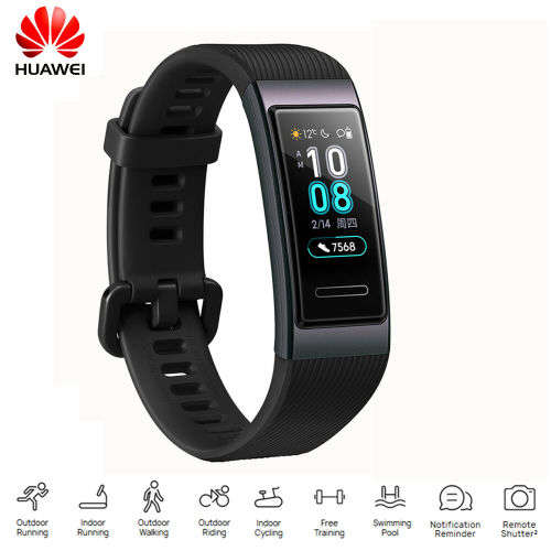 Original Huawei Pro Band 3 Pro (GPS, Color Touchscreen ,Heart Rate Sensor, Sleep Monitor) - Black