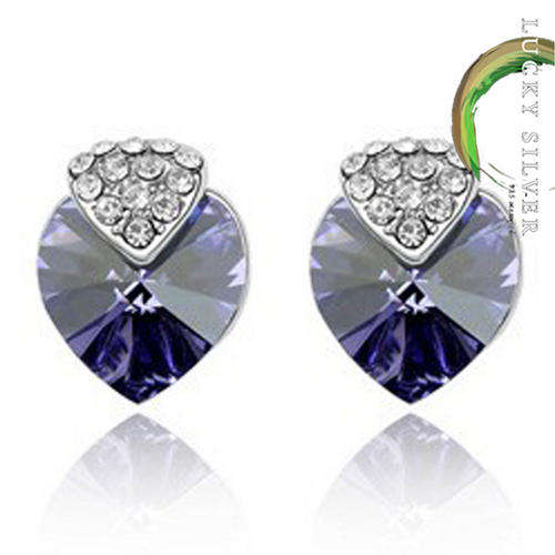 Austrian Purple Crystal Earring