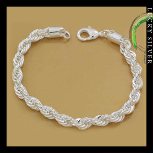 Silver Weave Chain Bracelet