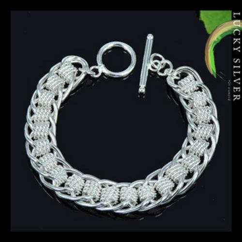 Silver Mesh Weave Bracelet
