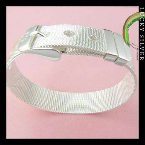 Silver Mesh Belt Bracelet