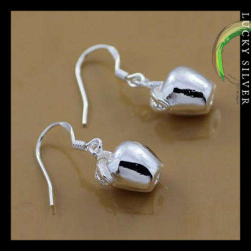 Silver Apple Earrings