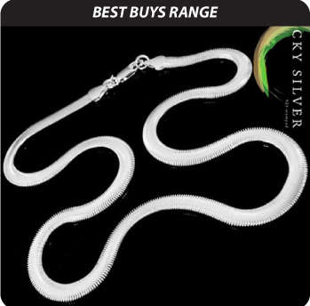 Silver Herringbone Necklace