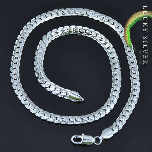 Elegant Silver Ladies Chain-Link Necklace - (Delivery 3 - 5 Days)
