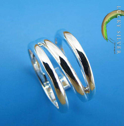 Elegant Silver Bold Weave Ring