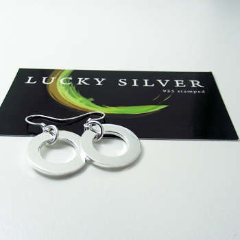 Silver Solid Small Hoop Earrings