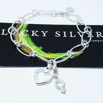 Silver Bracelet & Charm