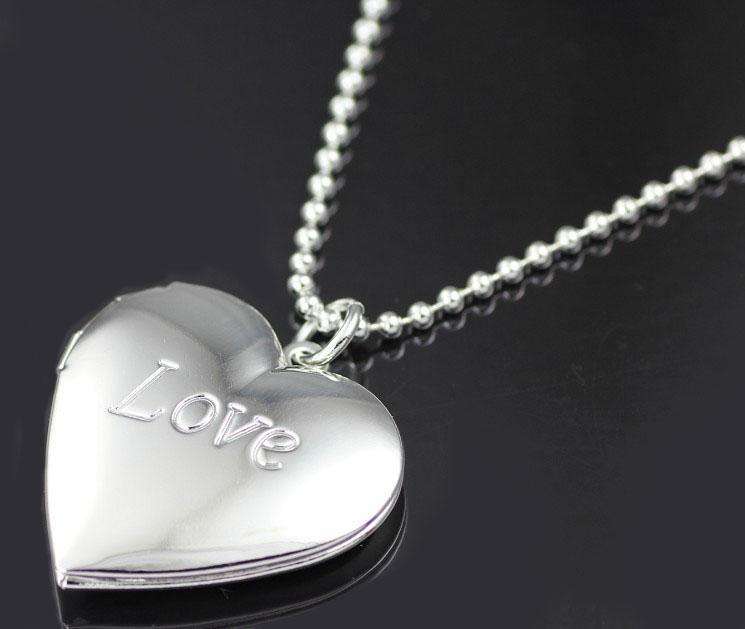 Silver LOVE Locket Necklace - Ready to Ship
