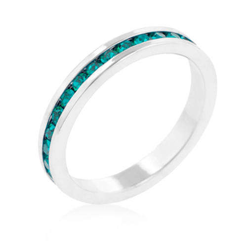 Stylish Stackables with Turquoise CZ Ring *USA IMPORT*