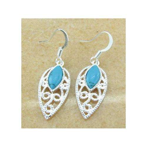 Silver Gemstone Leaf Design Earrings. Beautifull and elegant!! Buy Now!! LOCAL STOCK