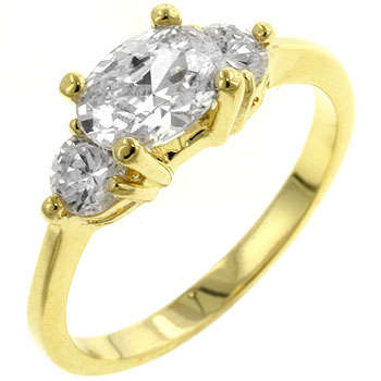 Oval Serenade CZ Engagement Ring *USA IMPORT*