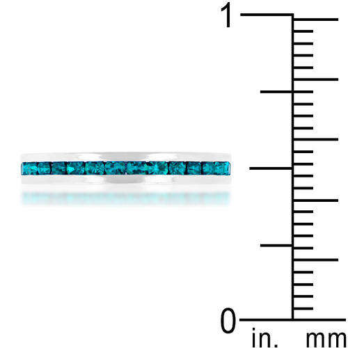 Stylish Stackables with Turquoise CZ Ring #7 *USA IMPORT* Local stock