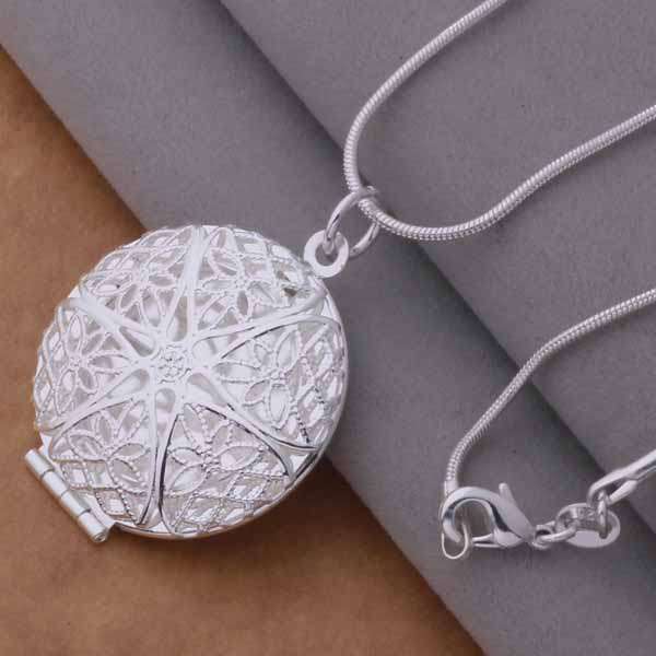 Sterling Silver-filled Locket pendants with snake chain Put a photo inside LOCAL STOCK