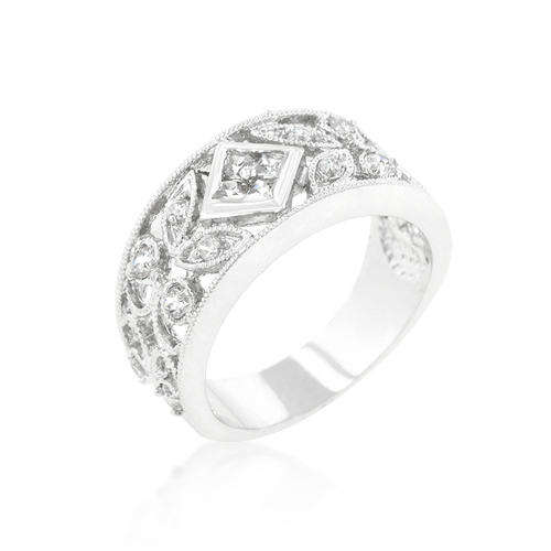 Spring Floral CZ Band - Eternally yours *USA IMPORT*