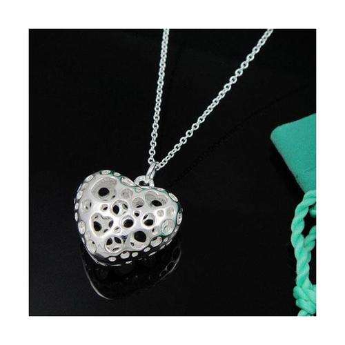 STERLING SILVER-FILLED 3D HEART NECKLACE LOCAL COURIER DELIVERY