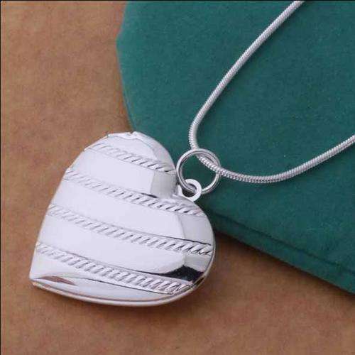 Sterling Silver-filled Locket pendants with snake chain Put a photo inside LOCAL STOCK