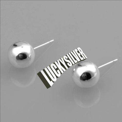 Sterling Silver-filled Hollow Balls Earrings 8 mm LOCAL STOCK - AFFORDABLE COURIER DELIVERY