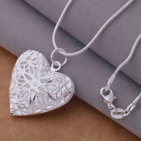 Sterling Silver-filled Locket pendants with snake chain Put a photo inside LOCAL STOCK