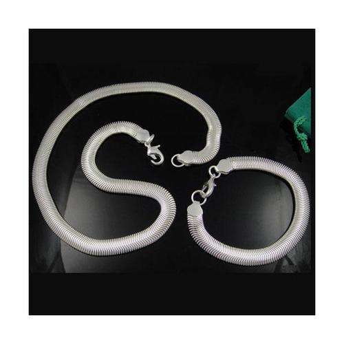 Silver Herringbone 6 mm Necklace and bracelet Jewellery Set.  Lovely soft feel!  LOCAL STOCK!!