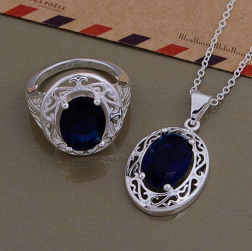 Sterling Silver Necklace and Ring set LOCAL STOCK FAST DELIVERY