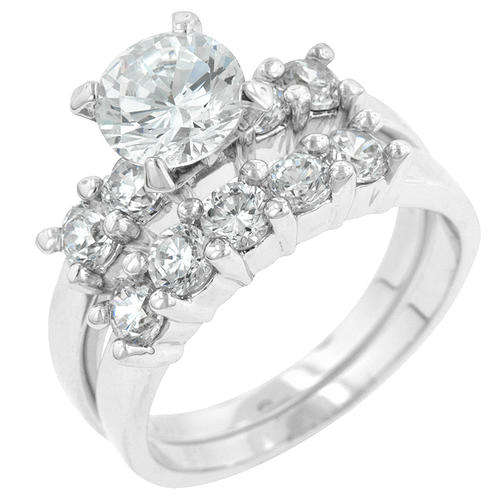 WEDDING RING SET Classic Wedding Set Ring #7  *USA IMPORT* Local stock