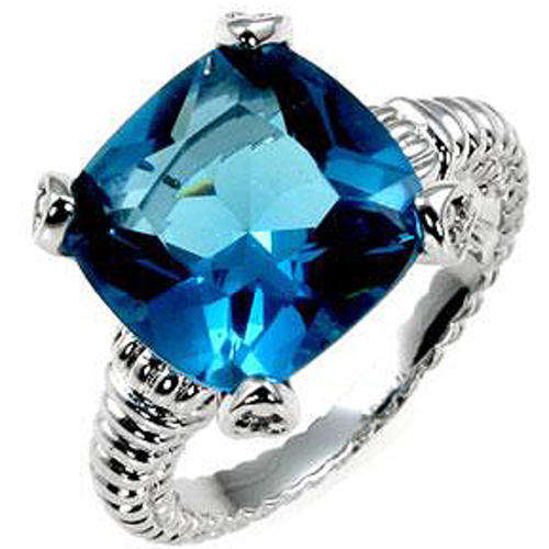 Aqua Cushion Engagement Ring  *USA IMPORT* Forever Yours Range