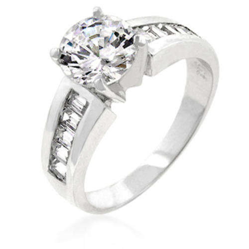 Antoinette Engagement Silver Ring #7  *USA IMPORT* LOCAL STOCK