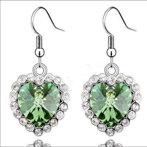 Austrian Crystal Peridot Green Earrings LOCAL STOCK Fantastic Prices
